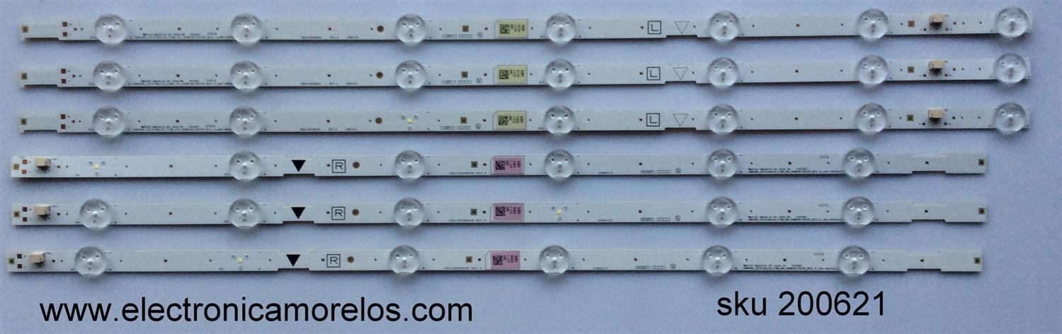 KIT DE LED PARA TV / SANYO FUNAI U6AU3XH / LM41-00233A / LM41-00232A / MODELO FW50D36F DS2